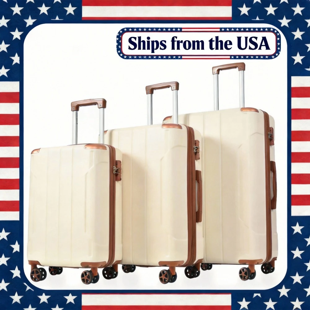 

(20/24/28inch)Luggage Sets 3 Piece，Expandable Hard shell ABS Suitcases with Double Spinner, Travel luggage Set with TSA Lock