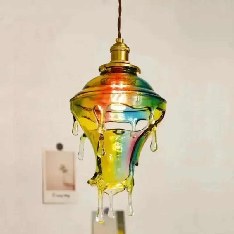 Modern Creative Melting Candle Droplets LED Pendant Lamp Living Room Restaurant Bar Bedroom Designer Chandelier Art Decor Light