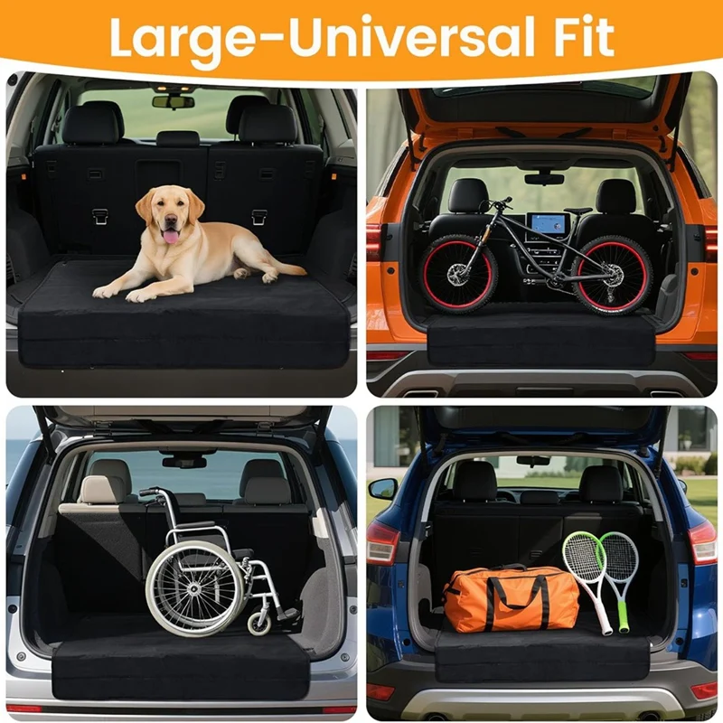 NCSMT Large Bumper Guard for Cars, 41x25 Inch Car Rear Bumper Protector Guard, Foldable Universal Protector for Car SUV Tru