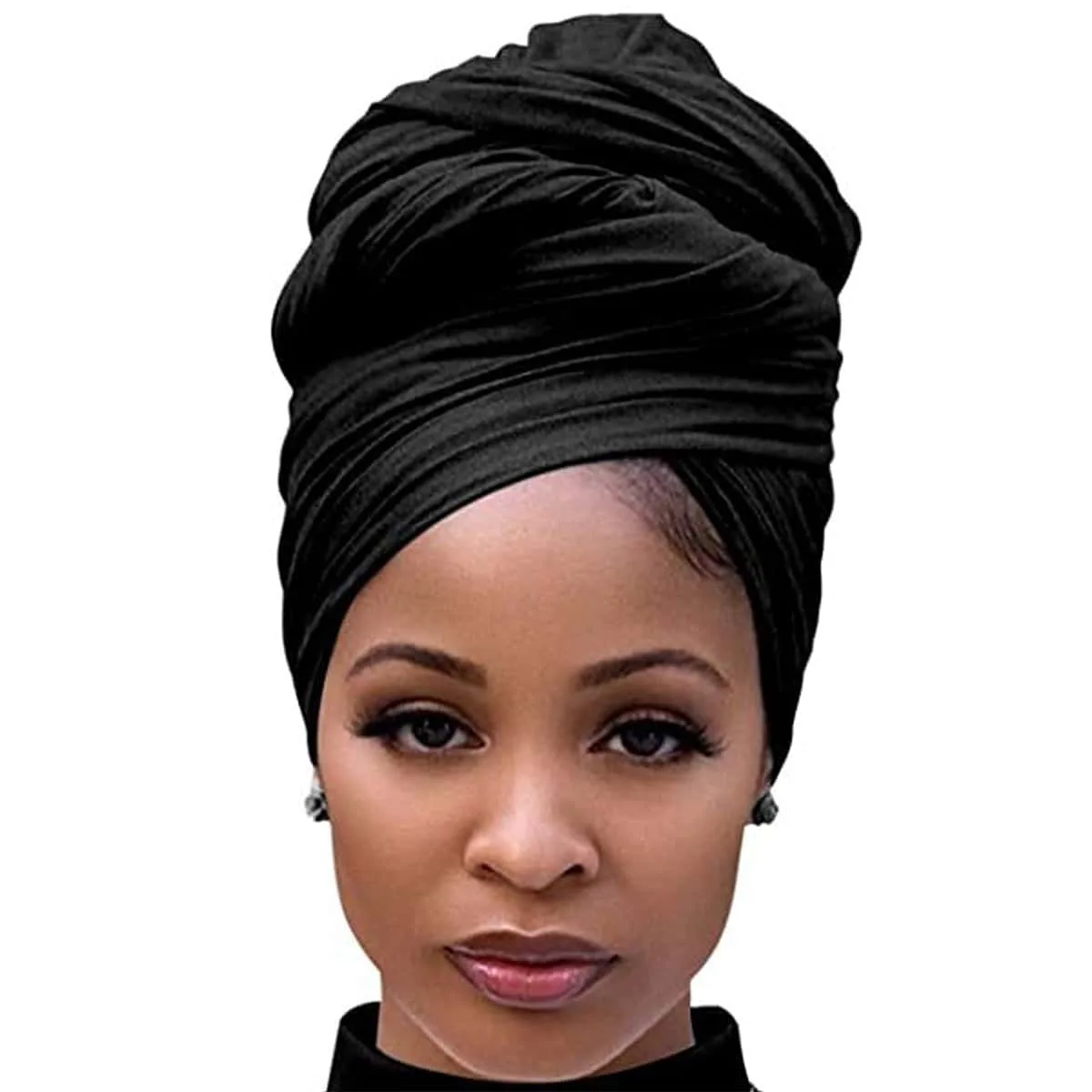 Indian Fashion Women Turban Long Headscarf Head Wraps Women Hijab Wrapped Head Scarf Hat Cap Turbante Hair Accessories Nigeria