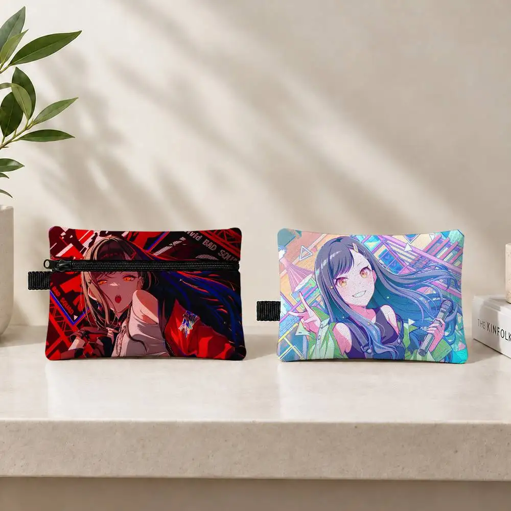 Shiraishi An Game Project SEKAI Zippered Coin Purse with Detachable Carabiner – Mini Coin and Key Pouch