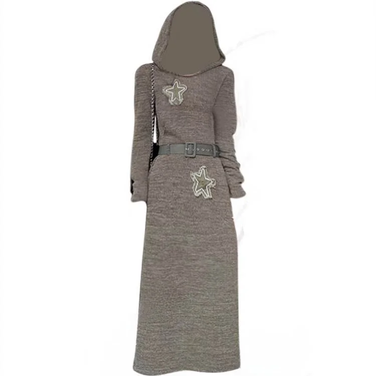 

Очень большой размер 200, женская одежда с капюшоном в стиле ретро со звездами Dr Spicy Girl Sle, зимняя модная одежда больших размеров