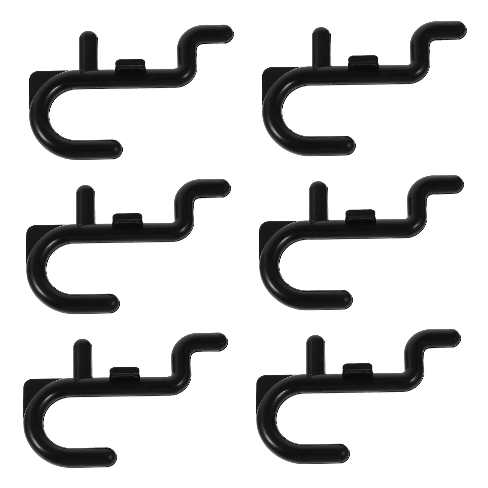 

20 Pcs Clothes Hanging Rack Plastic Hook Peg Hooks for Pegboard Hole Black Kits Office