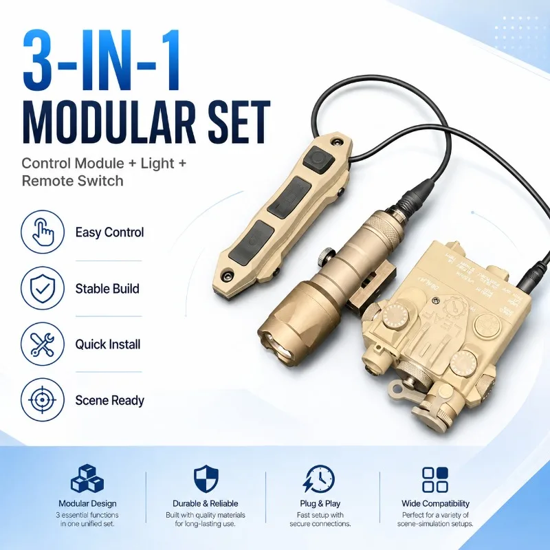 Metal‑made Red‑Green Beam Position Locator Indicator, M300‑M600 Flashlight Double Remote‑switch Decor Combo