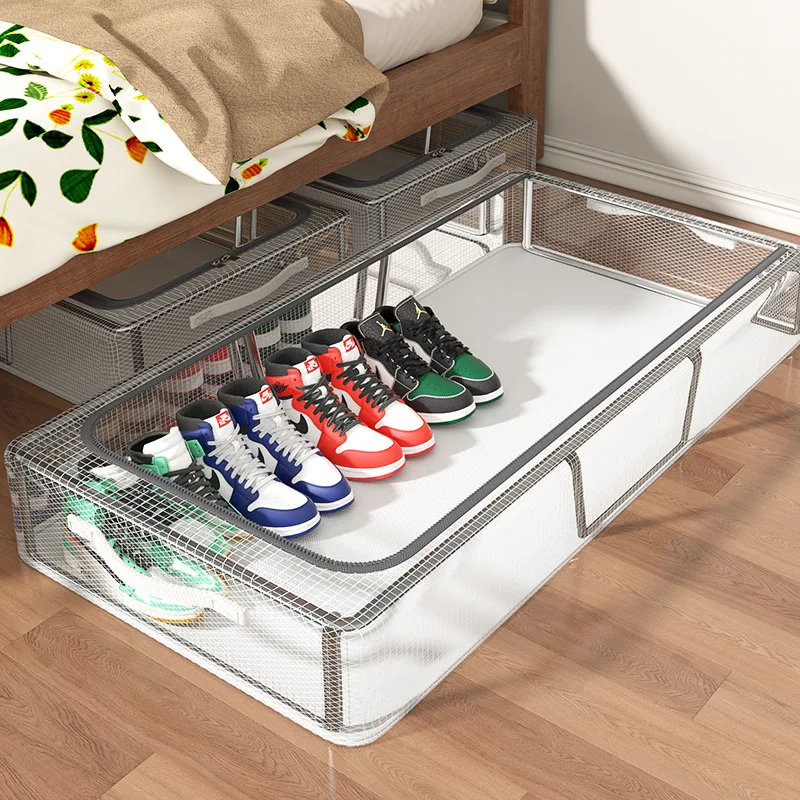 Foldable Shoe Rack Sealed and Dustproof Transparent Visible Door Shoe Storage Boxes for Bedroom Clothes Organizer Space Saving