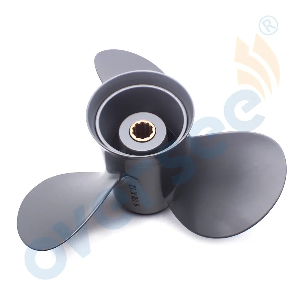 58130-ZV7-012AH Aluminum Outboard Propeller 9 7/8x12 for HONDA OUTBOARD ENGINE 25-30HP