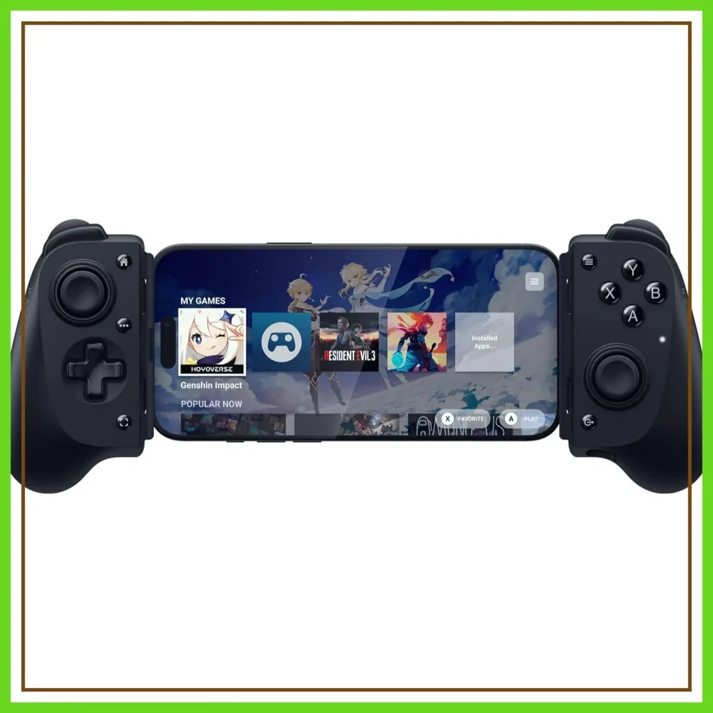 

Gaming Controller for iPhone 15/16/17 & Android: Full Sized TMR Thumbsticks, Dual Back Buttons, Fits Most Cases, PC Remote Play