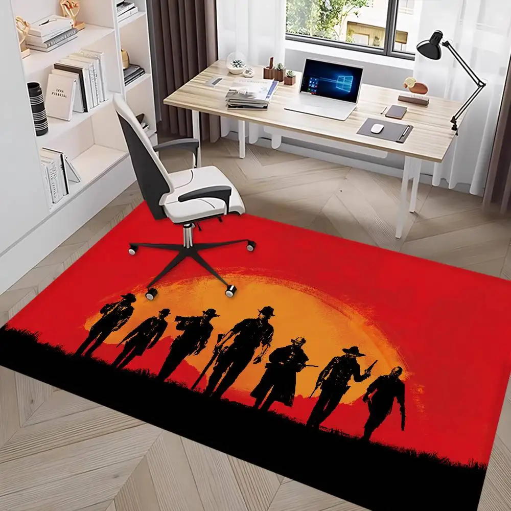 Popular R-Red D-Dead R-Redemption Game Room Mats Retro Multiple Choice Living Room Kitchen Rug Non-Slip Welcome Rug