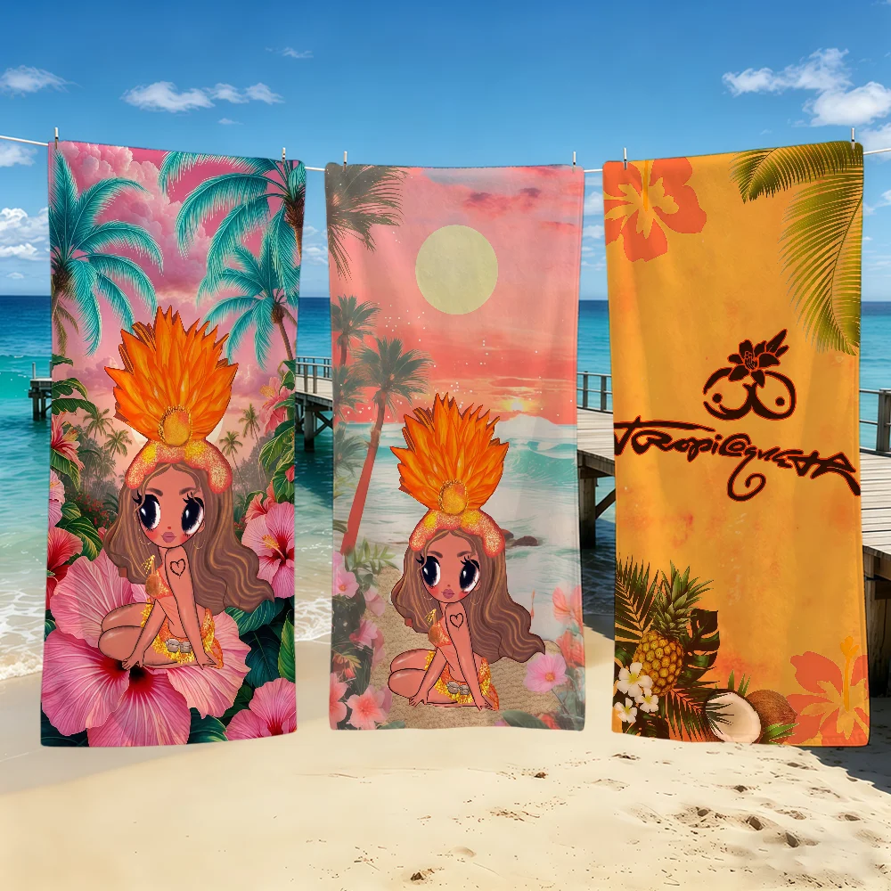 Singer Karol G Tropicoqueta Towel For Outdoor Camping Beach Towel Super Absorbent Quick-Drying Summer Towel