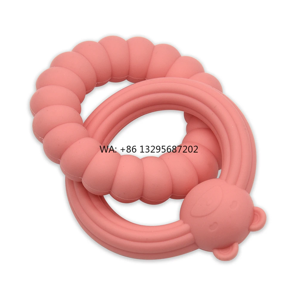

50 Pieces Baby Teething Toys Soothe Babies Sore Gums Infant Bite Teething Ring Hands Relief Pacifier BPA Free Design
