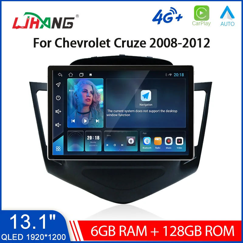 

Автомобильный мультимедийный плеер LJHANG Android 13 для Chevrolet Cruze J300 J308 2012-2015, автомобильный радиоприемник 13,1 дюйма, GPS, стерео, видео, DSP, Wi-Fi