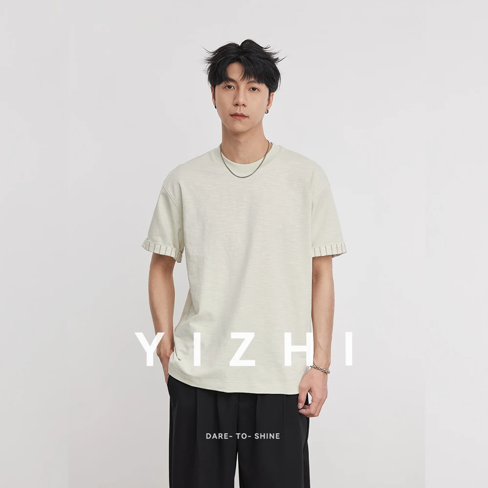 Fashion Short-sleeved T-shirt Men's Summer 2026 New Round Neck American Casual Bottoming Men's