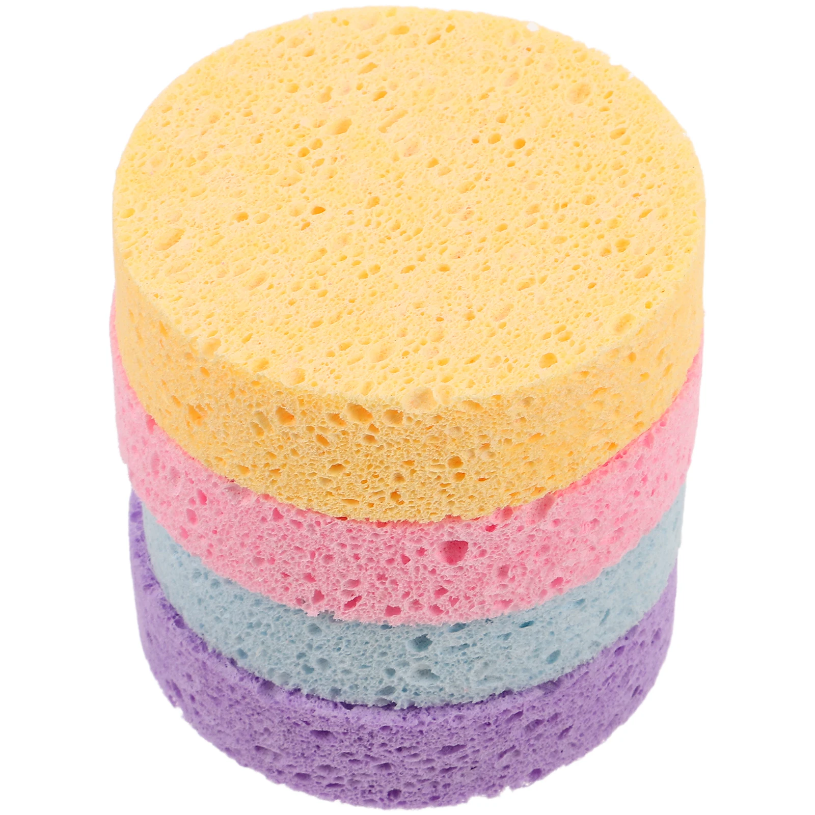 

4pcs Round Painting Watercolor Absorbent Artist Sponges Efficient Paint Cleaning Tool For Pottery Clay Craft Reusable Fine