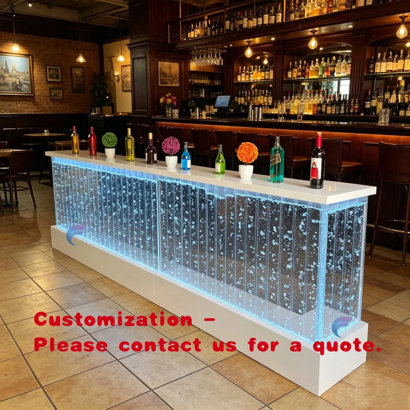 custom.Night Club Acrylic Bubble Bar Table Foldable 16 Colors Changing Feature Home Bar Living Room Factory Price