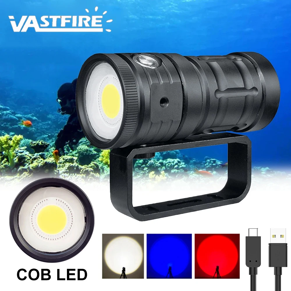 NEW LED Diving Light Highlight Torch 18000Lumens Tactical Diving Flashlight Underwater 100M Waterproof Video Camera Light Lamp