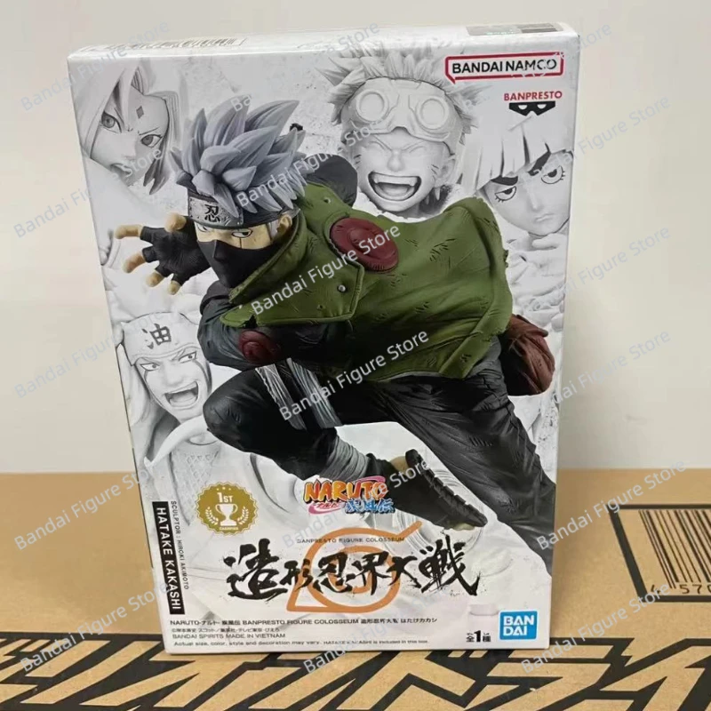 Em estoque bandai banpresto bfc naruto hatake kakashi anime figura de ação brinquedo presente modelo coleção hobby