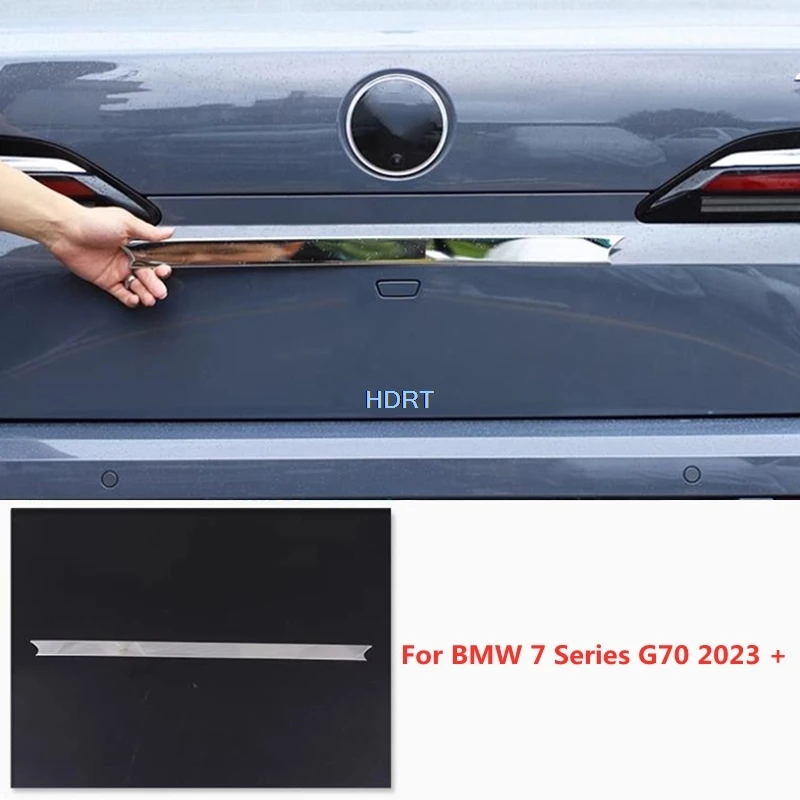 

For BMW 7 Series G70 2023 + Rear Bumper Tail Door Trunk Lid Molding Cover Boot Trim Car Styling Protector Decoration Accessories