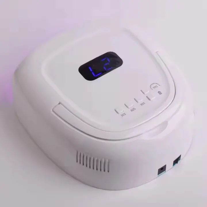 โคมไฟเจลบ่มแบบพกพาระดับมืออาชีพพร้อมตัวจับเวลา 4 ตัวเครื่องเป่าเล็บสําหรับร้านทําเล็บ