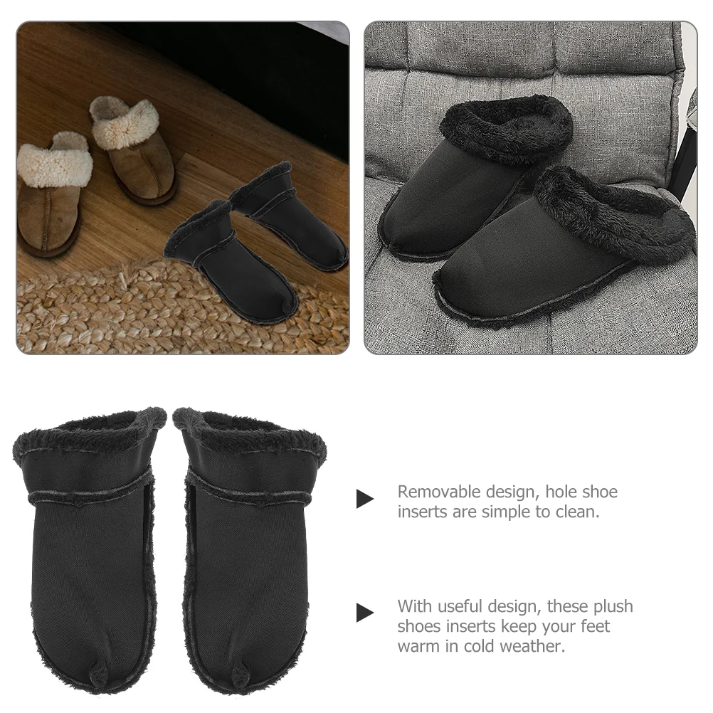 Cozy Slippers Winter Warm Shoe Covers House for Men Fluffy Inserts Plush Miss Sandals Women