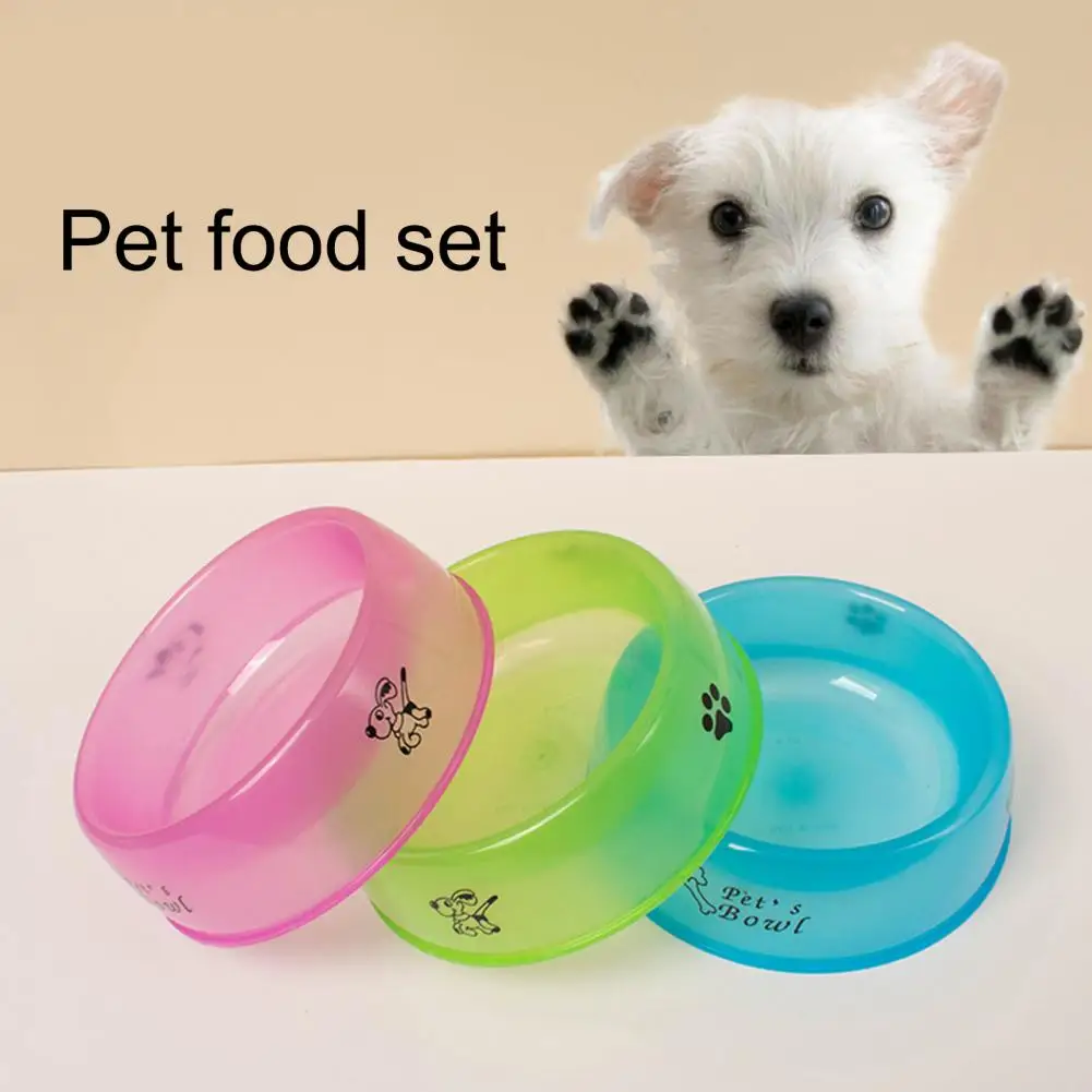 Wear-resistant  Cat Water Food Feeder Stable Healthy Cat Water Food Feeder Transparent 3 Sizes Pet Water Bowl Pet Stuff