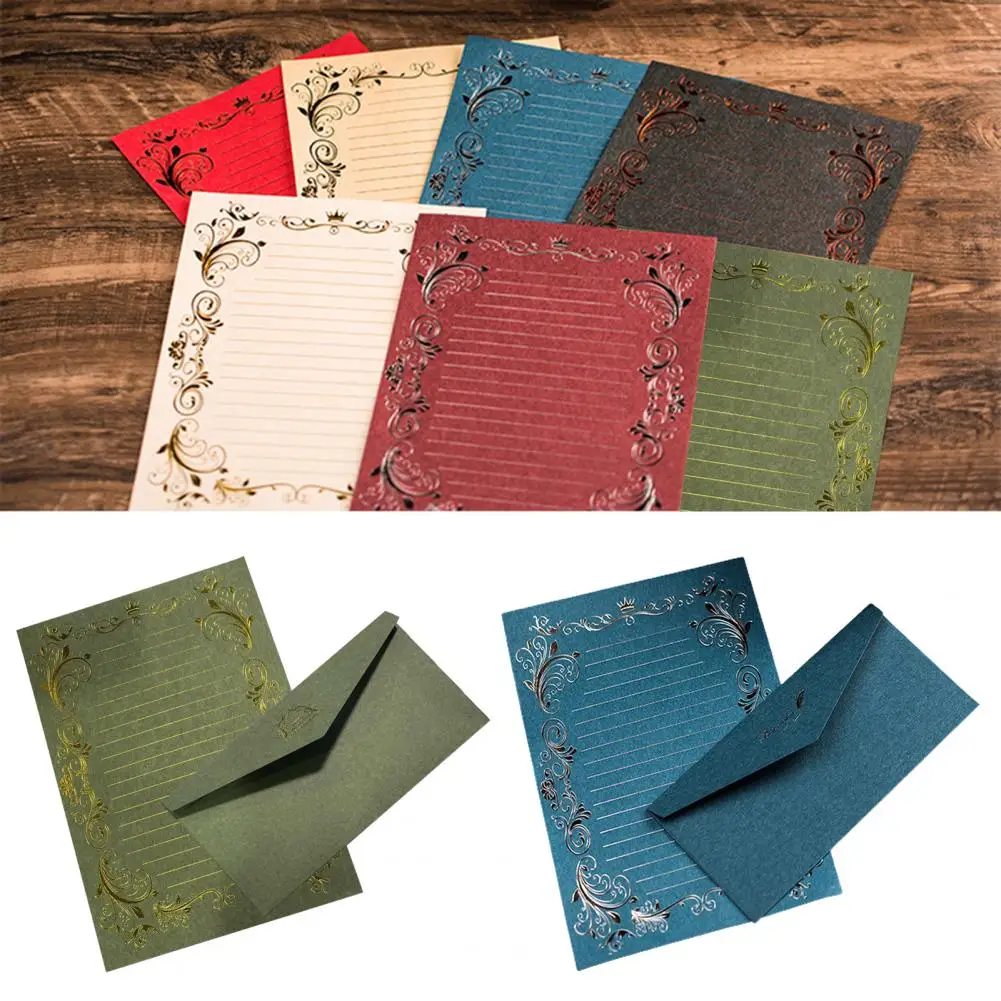 3 Stuks Kraftpapier Enveloppen Met Duidelijke Streep Lijn Betrouwbare Schrijven Vintage Stijl Uitnodigingen Elegante Bruiloft Briefpapier Set