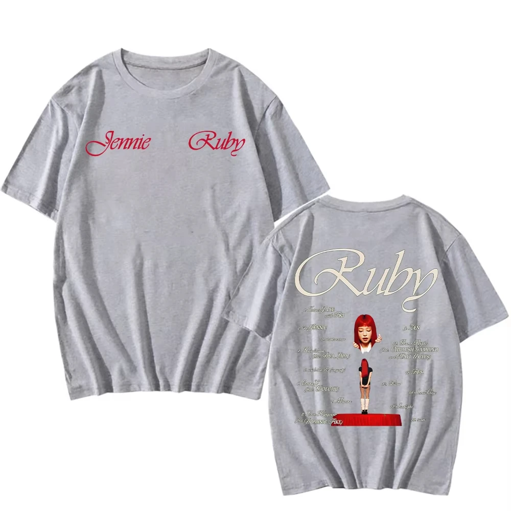 Sommer-Damen-T-Shirt Jennie Ruby Album Bedrucktes T-Shirt Jennie Pretty Girl Mantra T-Shirt Bedrucktes T-Shirt Street Fashion – Detail 4