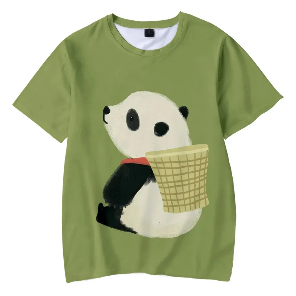 Kawaii Panda T-shirt 3D Print Short Sleeve O-neck Tees Casual Boys/Girls T shirt Oversized Vintage Unisex clothing