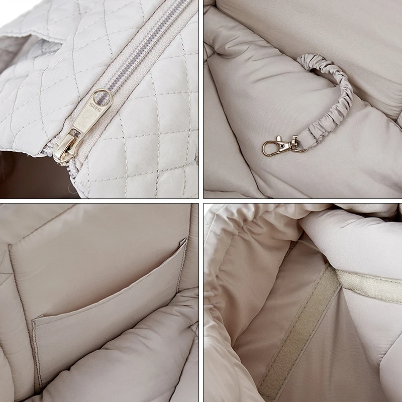 Korean Pet Handbag Shoulder Bag for Cats Autumn Winter Quilted Cotton Puppy Cat Dog Carrier Garfield Kedi masoctas Portable Bags