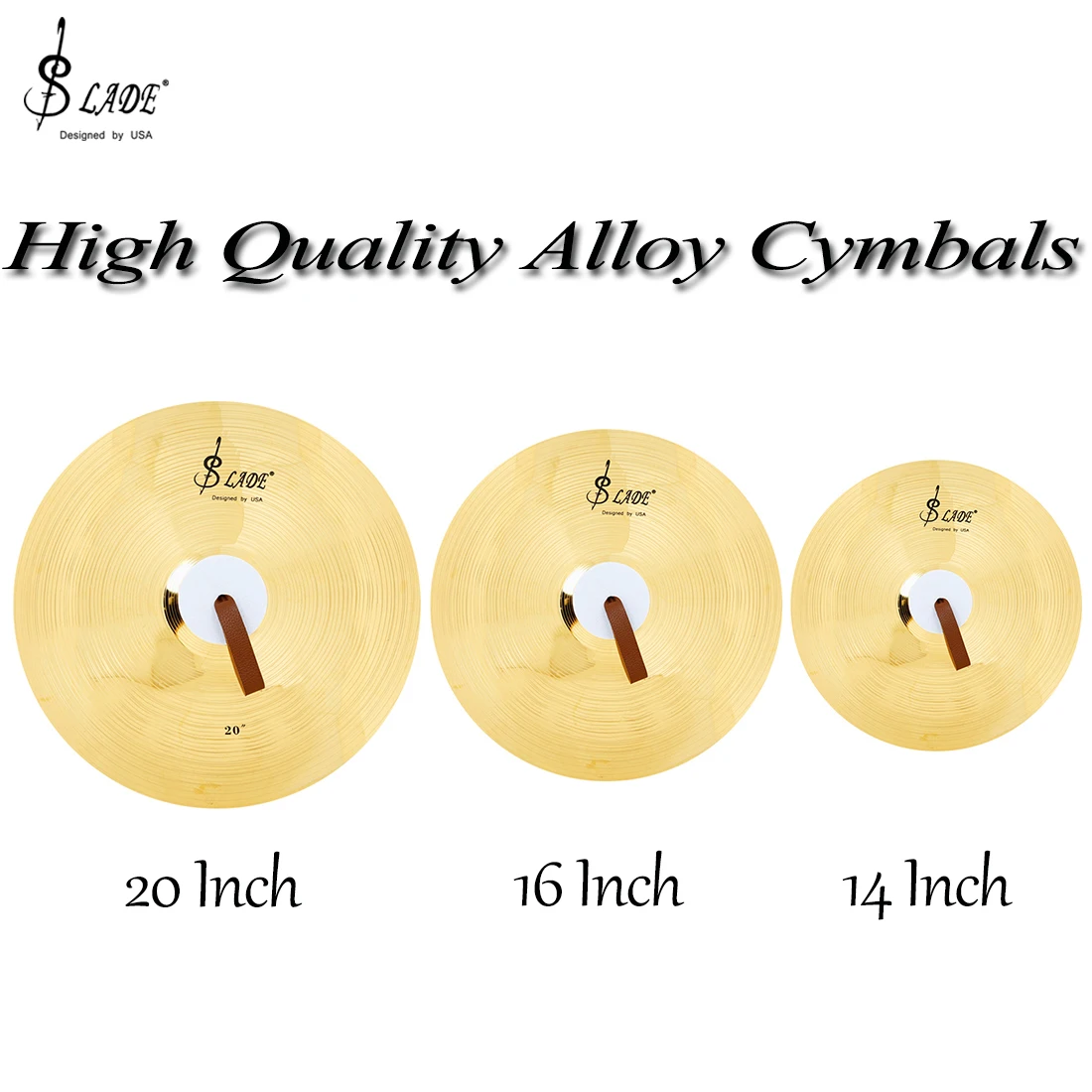 

SLADE 14/16/20 Inch Cymbals Alloy Pair Higher Quality Cymbals Percussion Instrument Symphony Orchestra Band Ensemble Cymbals