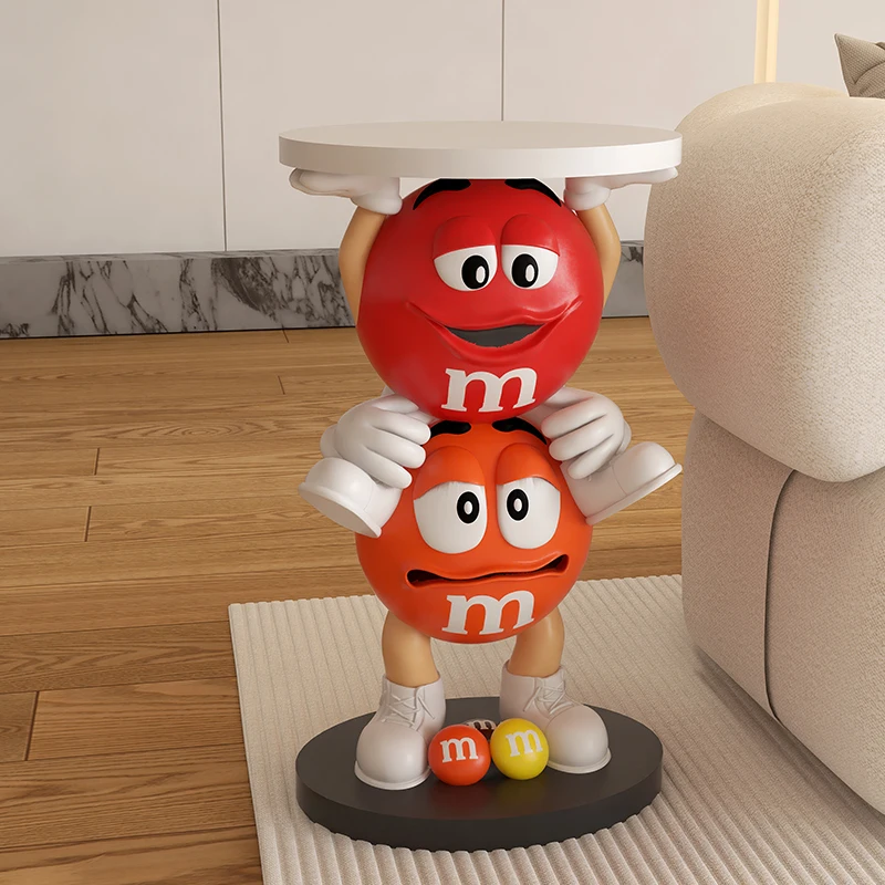 جديد الإبداعية الكرتون الفاصوليا غرفة المعيشة أريكة الجانب طاولة القهوة طاولة زاوية السرير الجدول الطابق شقة صغيرة #3