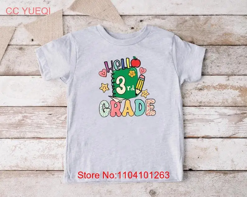 

3rd Grade T Shirt School For Kids Third Team Back To s GifT Teacher long or short sleeves