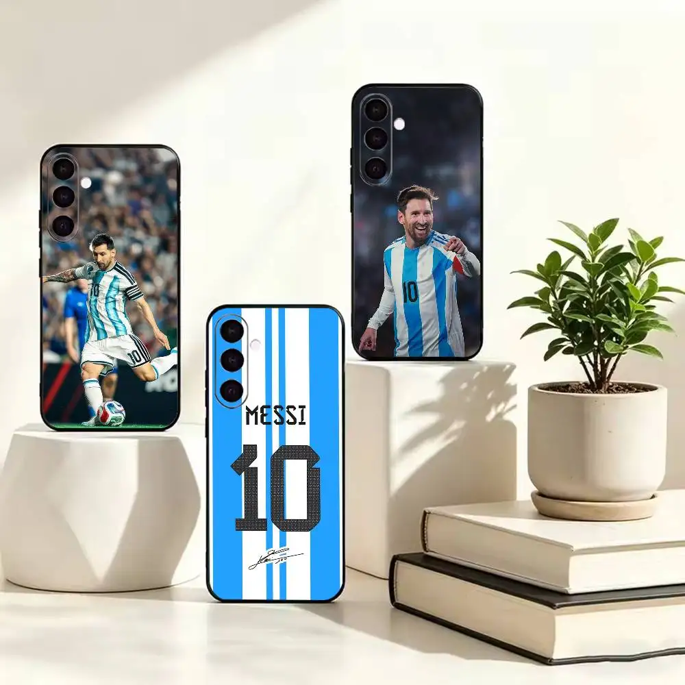 Sports Superstar M-Messi 10  Anti-drop Black Soft Silicone Case For Samsung Galaxy A73 A72 A71 A53 A52 A51