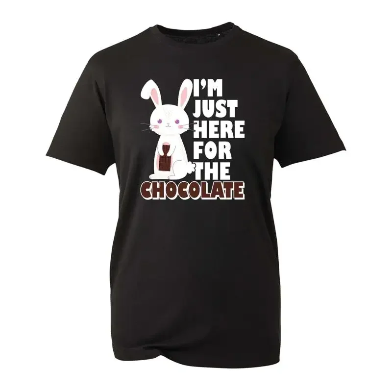 I'M Just Here For The Chocolate T Shirt Easter Bunny Lover Festive Top