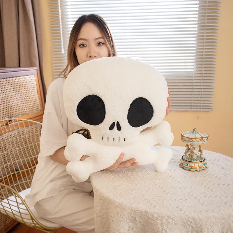 Creative Simulation Of Skull Bones Plush Toys Soft Plush Pillows Funny Dolls Halloween Decorations