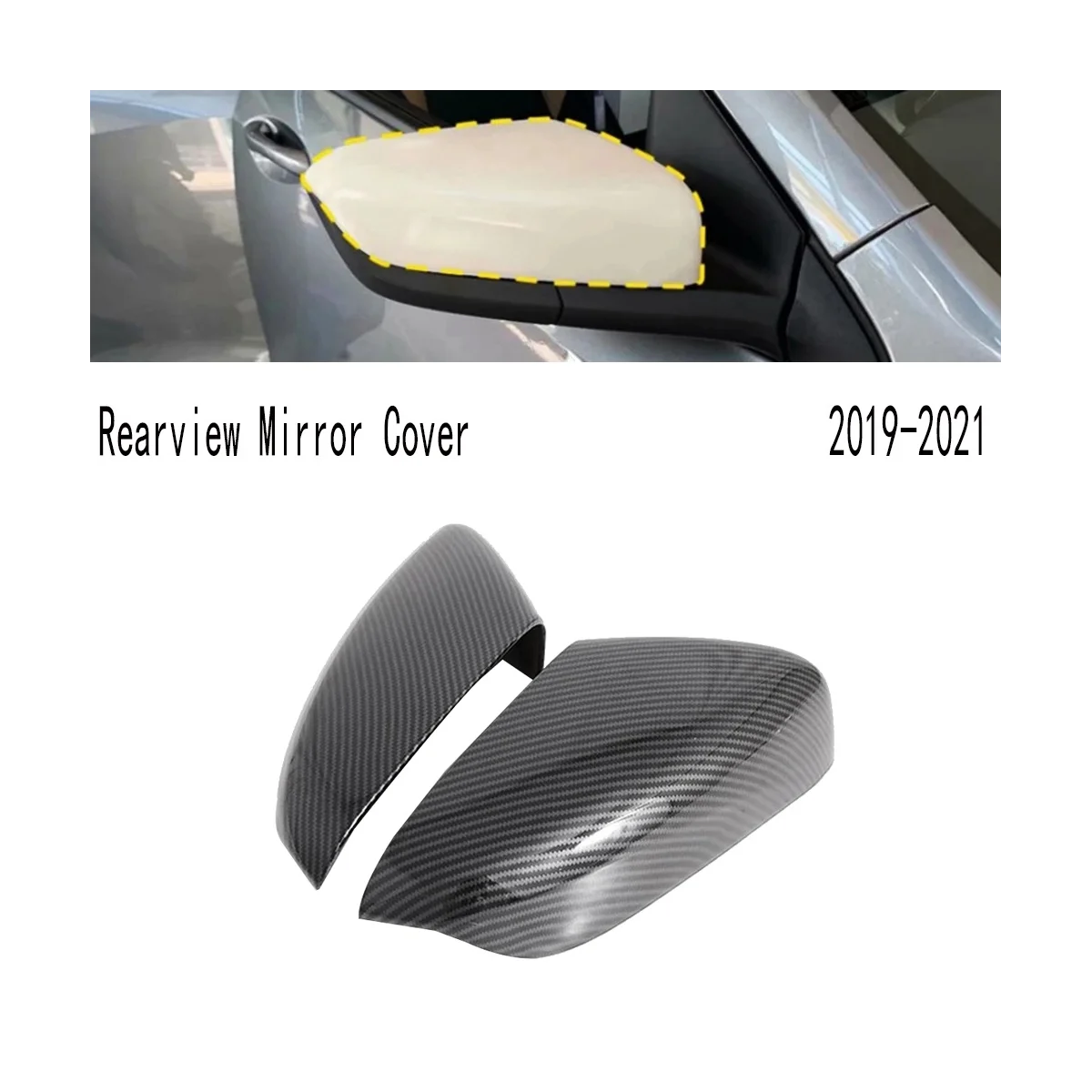 Car Rearview Mirror Cover Side Wing Protect Frame Covers Trim Shell for Chevrolet Onix