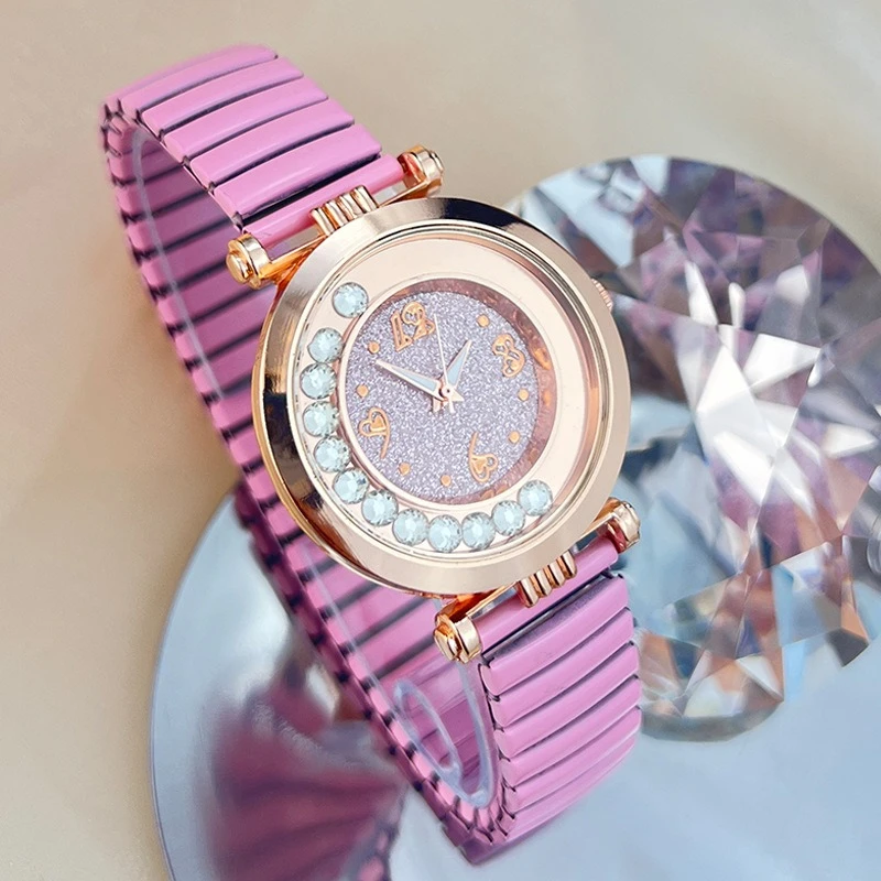 Новые женские часы с эластичной лентой Rolling Sand, наручные часы, ультратонкие модные кварцевые часы Reloj Mujer Montre Femme