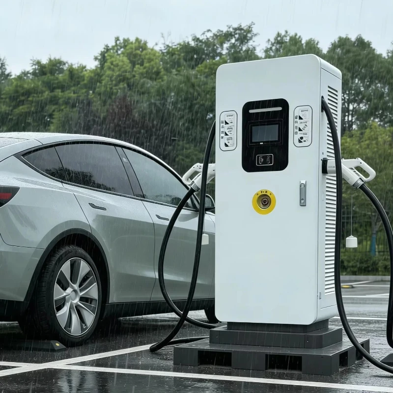 Floor-Mounted Liquid Cooling DC Fast EV Charging Station 40kw-160kw Dual Gun OCPP1.6 7-Inch Touch Screen Card/APP CCS1/CHAdeMO