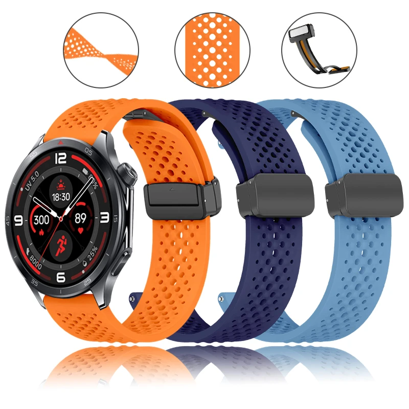 

Silicone Band for OnePlus Watch 3 Original Watchband 22mm Universal Replacement Bracelet for OnePlus Watch 2/2R Smartwatch Strap