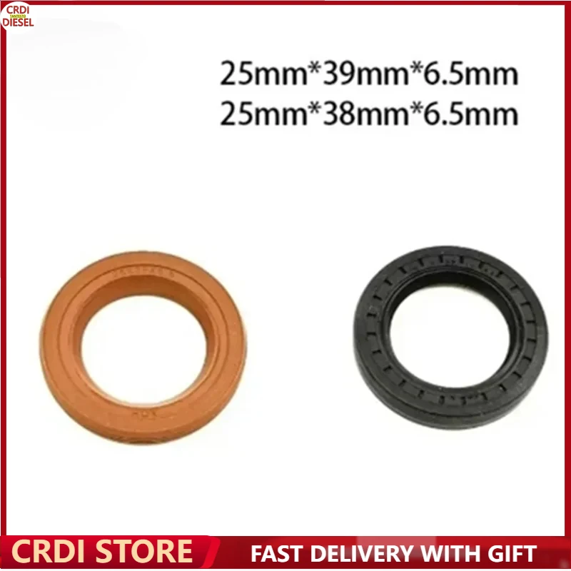 

10pcs 25*38*6.5 25*39*6.5 Diesel Common Rail Pump Oil Sealing Ring for Delphi