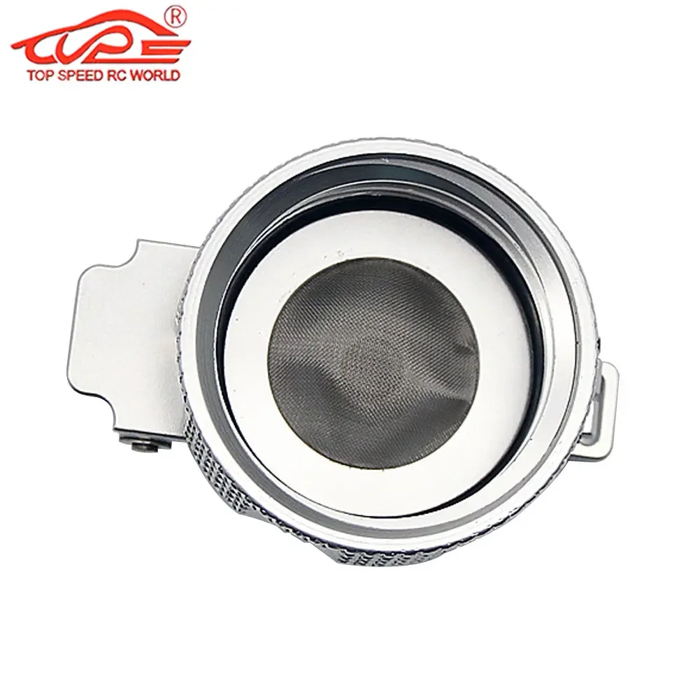 Tapa de tanque de combustible de Metal CNC mejorada para 1/5 GTB Racing HPI ROFUN ROVAN KM BAJA 5B 5T 5SC Buggy Truck Parts