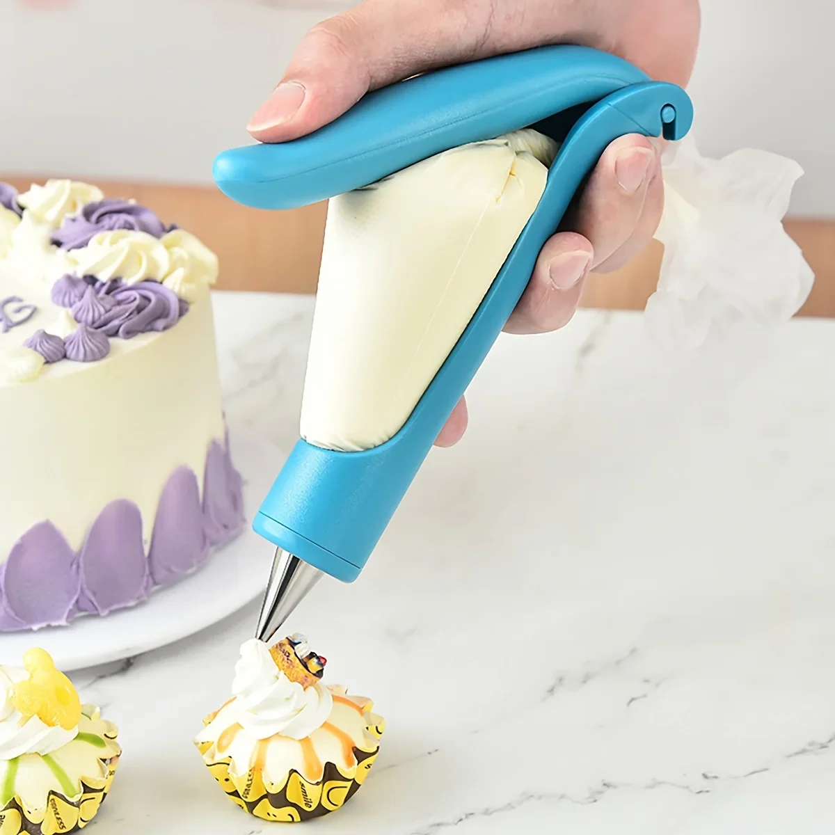 Juego de herramientas de decoración de pasteles, bolígrafo para decorar pasteles, Kit de herramientas para hornear, bolsa para glaseado de repostería, crema para galletas, pistola para apretar, suministros para hornear