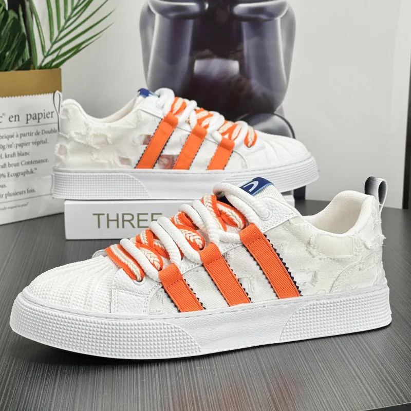 

Brand Fashion Men's Sneaker 2025 Shell Head Canvas Shoes Men Designer Skateboard Shoes for Men Casual Sneakers chaussure hommes