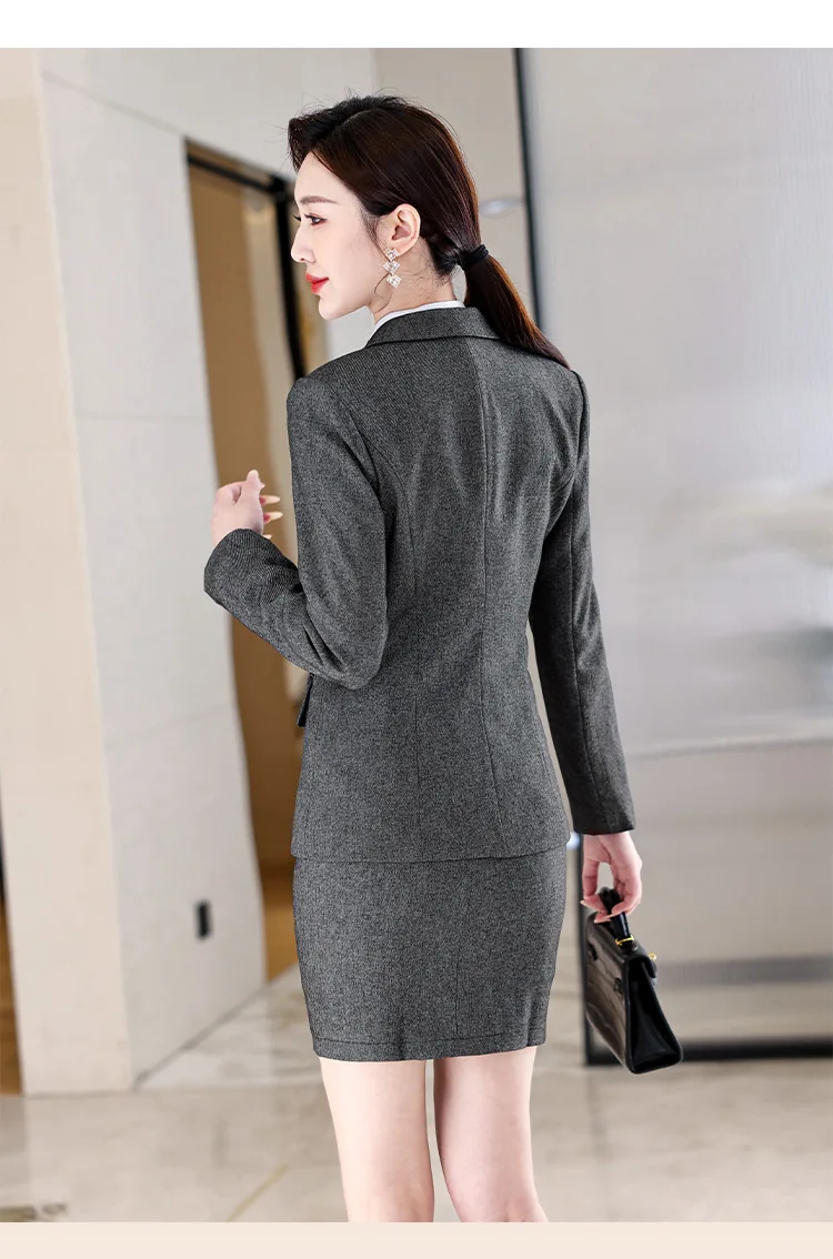 Formal Uniform Designs Pantsuits Ladies Office Professional for Women Business Work Wear Autumn Winter Blazers Outfits Set