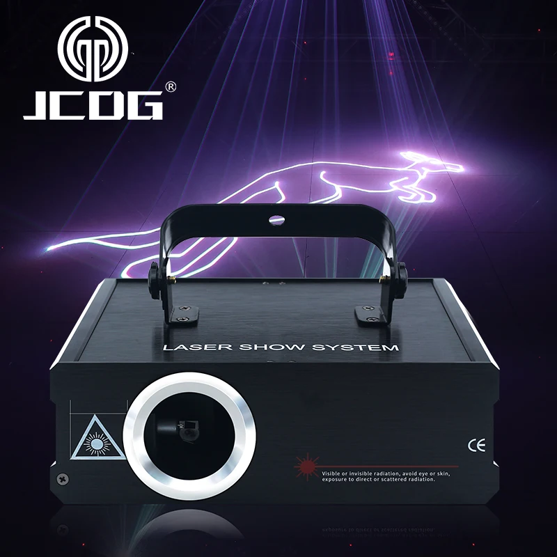 JCDG RGB Smart Animation Laser Projector Bluetooth-compatible APP Control DMX512 Scanner DJ Disco Party 500MW 1W Stage Lighting