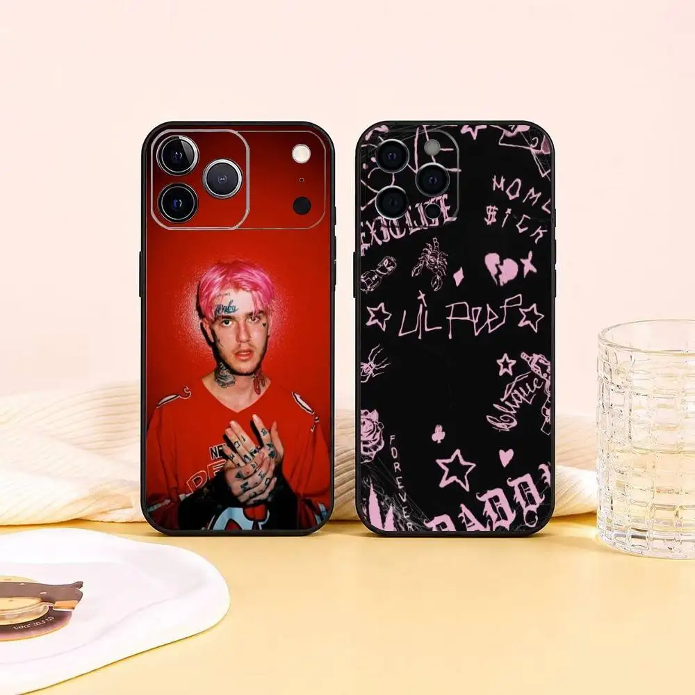 

Tribute Hot Rapper L-Lil Peep gift Phone Case For iPhone 17,16,15,14,13,12,11 Plus,Pro Max,XS,Soft Silicone Black Cover