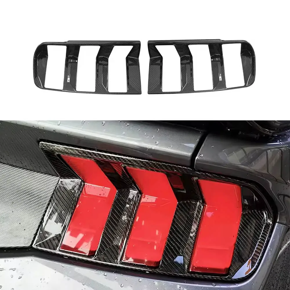 

2024-2026 Ford Mustang Rear Taillight Cover Real Dry Carbon Material New Condition Lamp Trim Upgrade