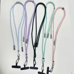 New Fashion 2 in 1 Phone Lanyard Pd60W Charging Cable Tpcy-c To C Zinc Alloy Lock Halter Neck Wrist for Mobile Phone Accessories