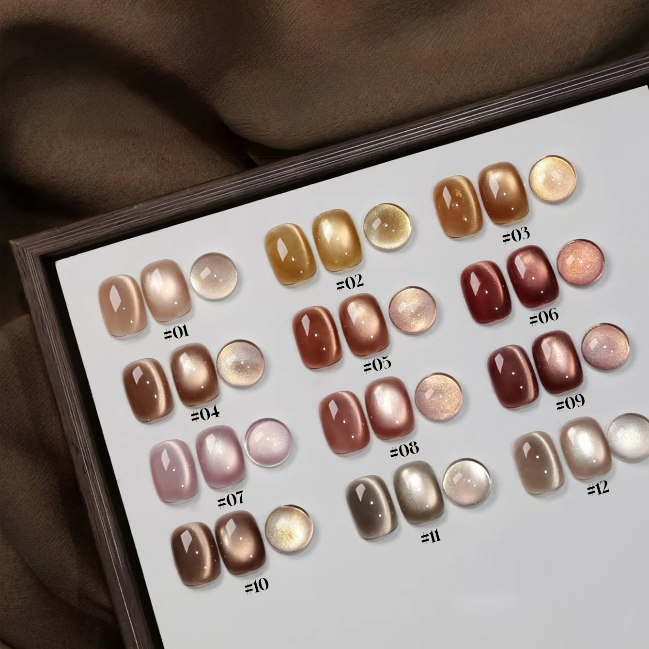 10ML 1PCS 2025 New Autumn Style Brown Nails Nail Art birth Champagne Top Selling Gold Light Amber Cat Eye Gel Nail Polish