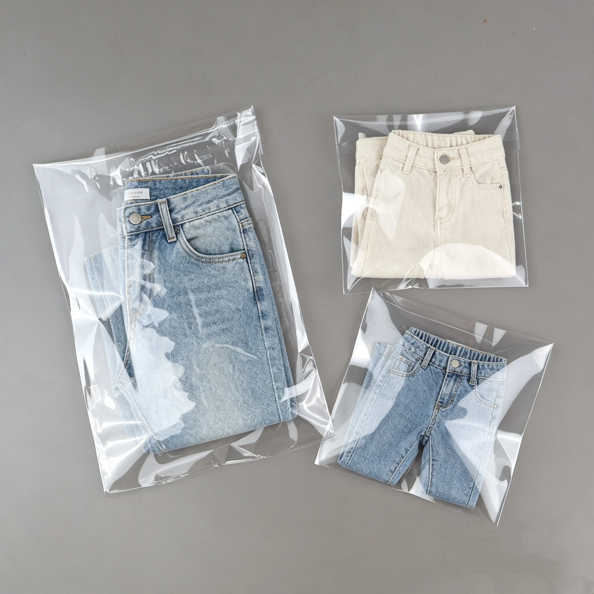 Große Größen OPP Transparente Selbstklebende Versiegelte Plastikverpackungsbeutel Wiederverschließbare Kleiderbeutel OPP-Beutel Geschenkbeutel – Detail 6