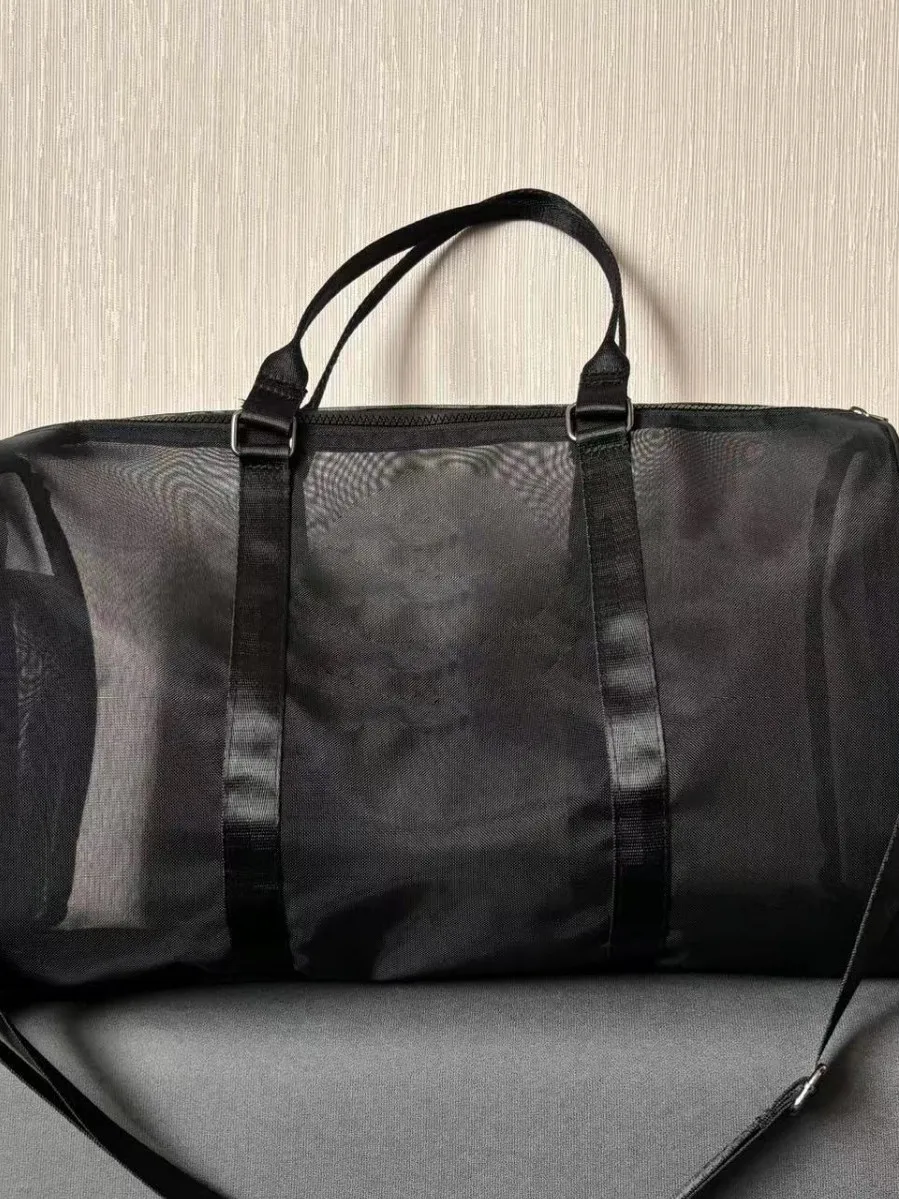 

Transparent Net Yoga Fitn Bag Outdoor Travel Crossbody Women's Bag Sport Lage Pa Casual Faion Fabric No Zipper